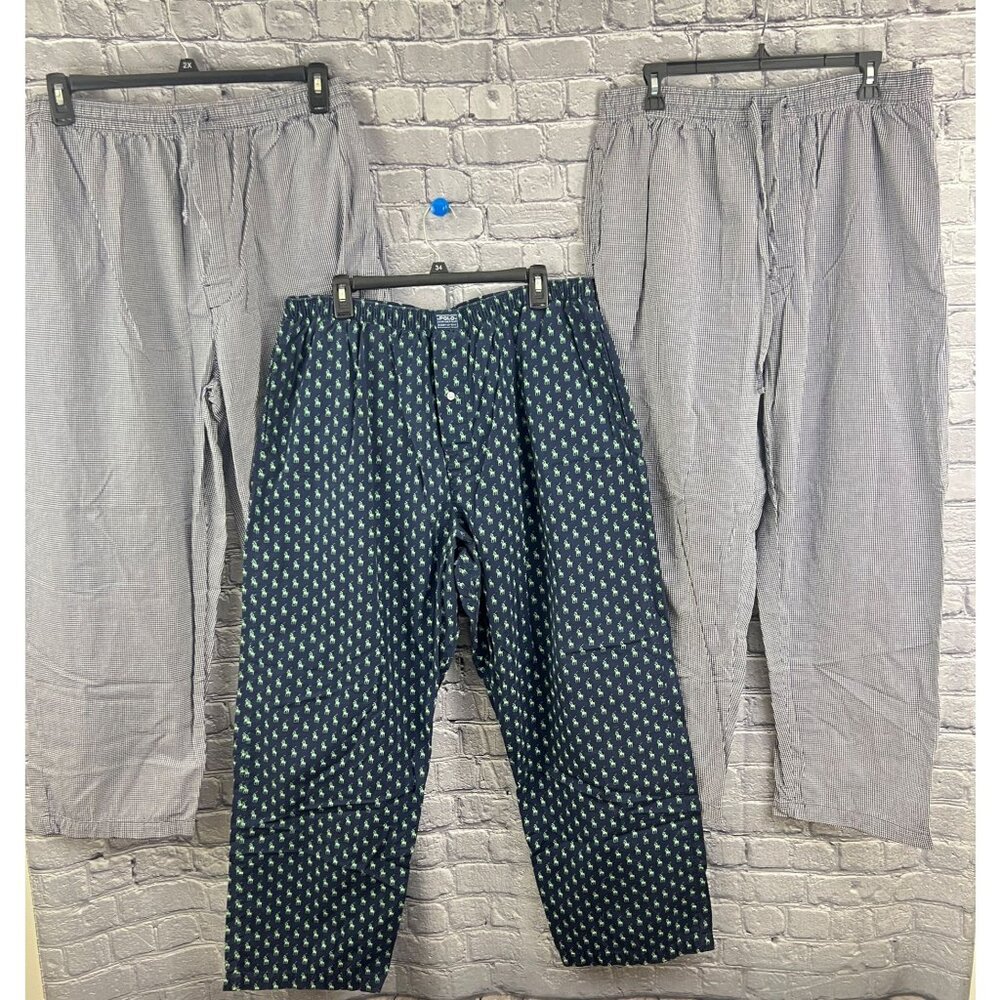 Ralph Lauren Polo Nautica  Mens Pajama‎ Pant Lot of 3 Pair XL